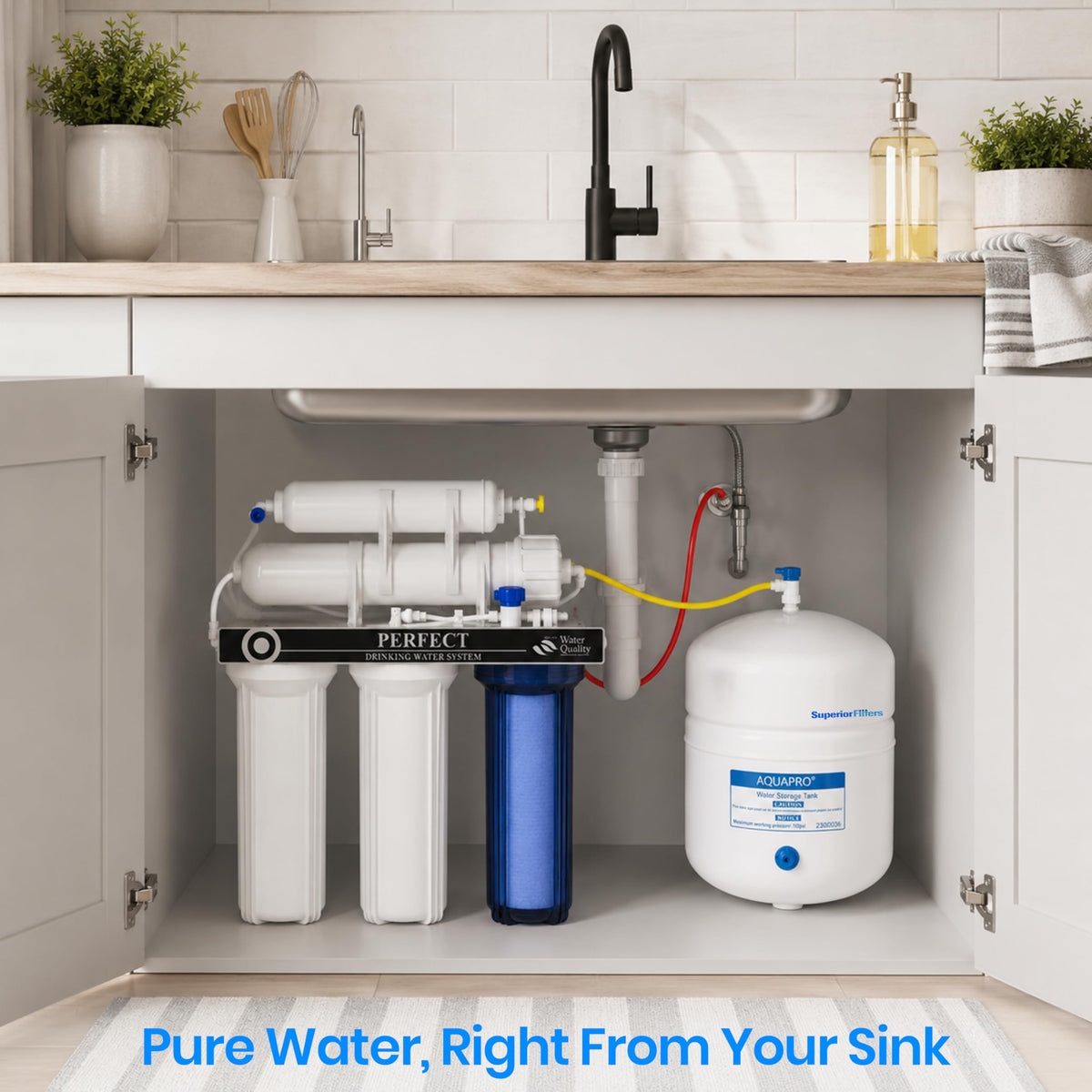 Nova 5-Stage Reverse Osmosis System RO Purifier 75 GPD W/Auto Shut off